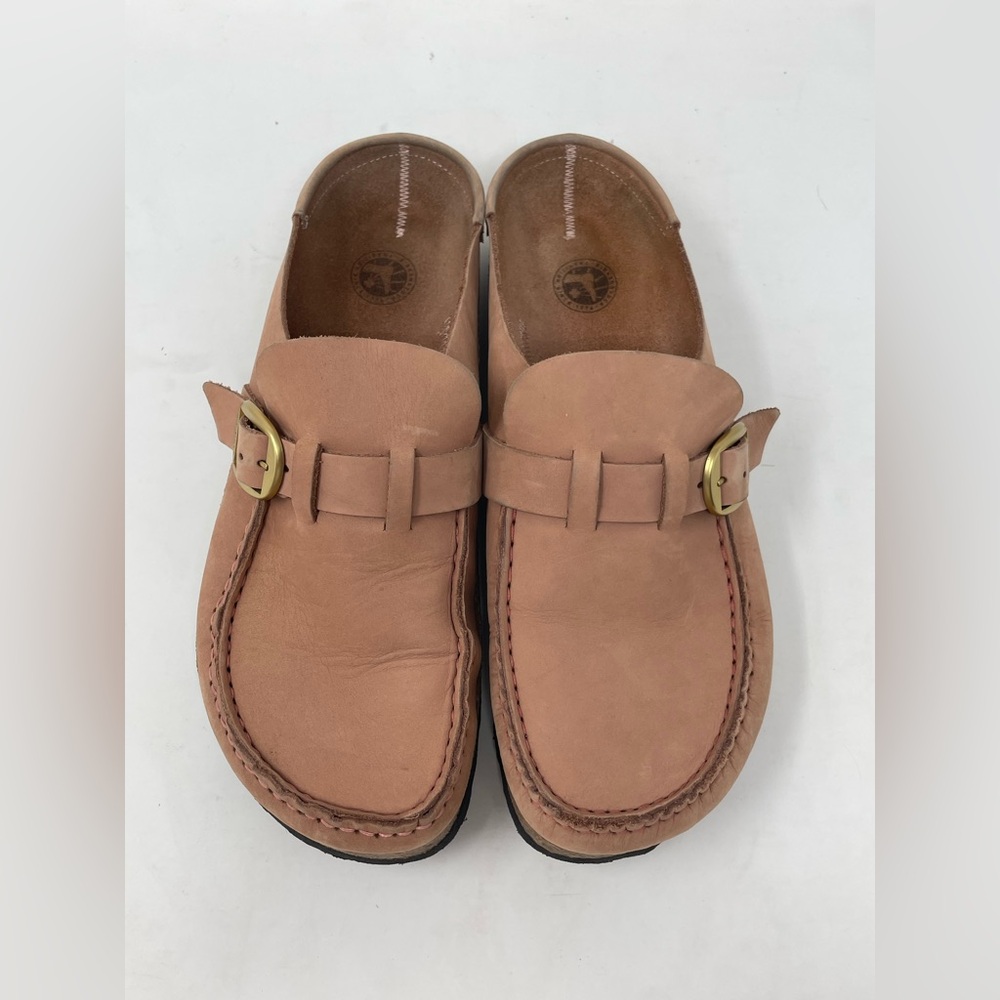 Birkenstock Women Leather Buckley Clog Mules Shoes Size 40 - Picture 3 of 9